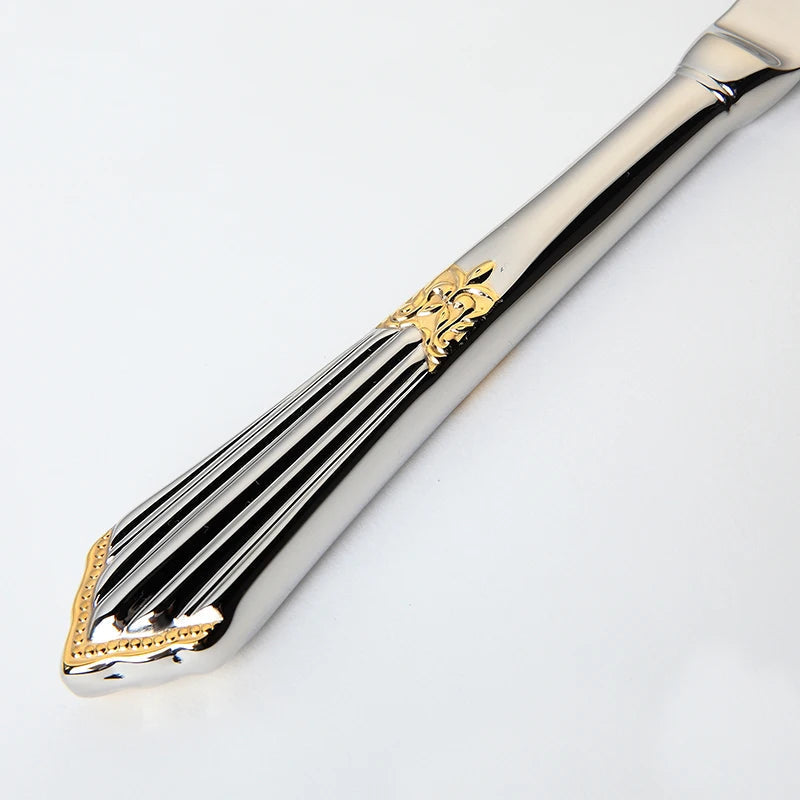 Premium 4-Piece Gold Plated Flatware Set