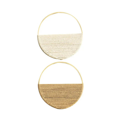 Boho Chic Macrame Wall Hanging with Geometric Pattern