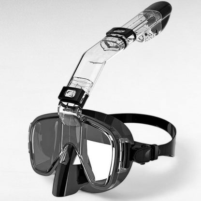 Compact Snorkel Mask with Clear Lens and Fit Adjustable Strap