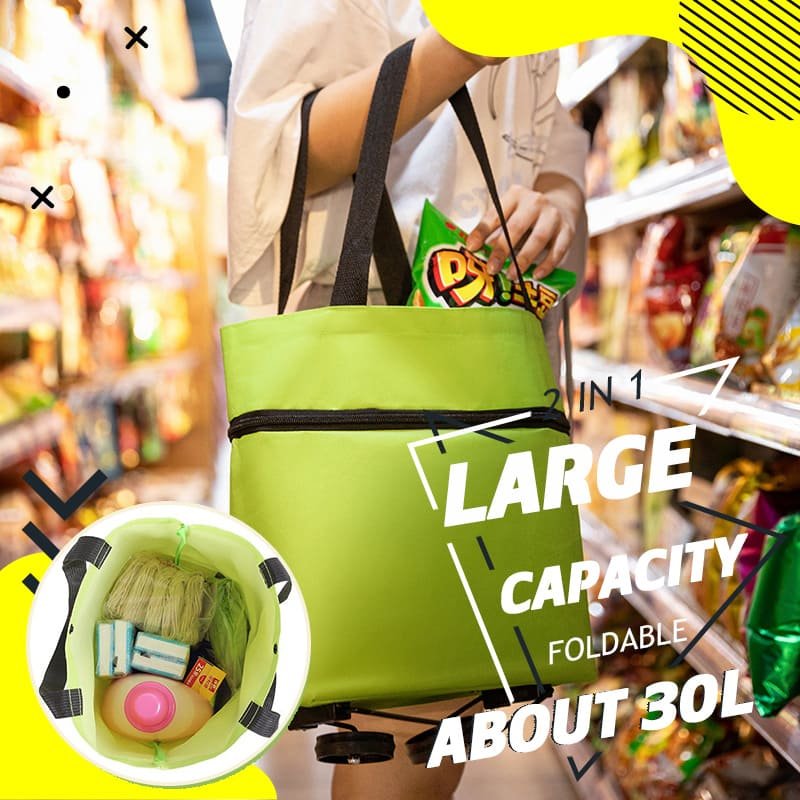 Practical 2-in-1 Folding Trolley Bag