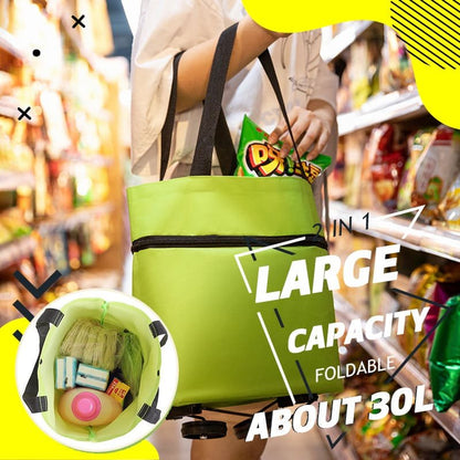 Practical 2-in-1 Folding Trolley Bag