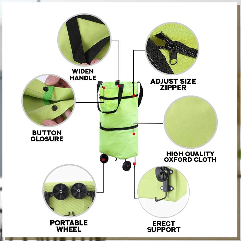 Practical 2-in-1 Folding Trolley Bag
