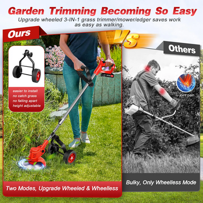 Cordless 3-in-1 Lawn Trimmer Tool