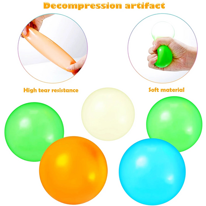 Colorful Sticky Decompression Balls (4 Pack)