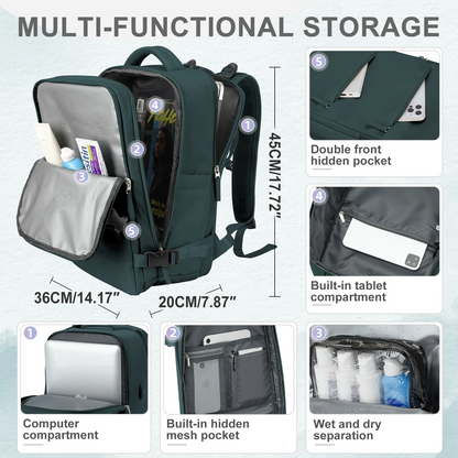Tough Travel Backpack with USB Charger Port