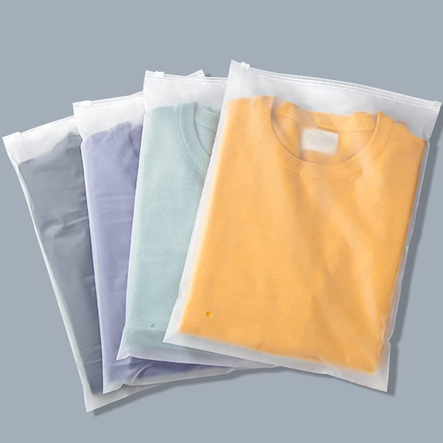 Clear Reusable Storage Bags 20-Pack Plastic Clothes Sleeves