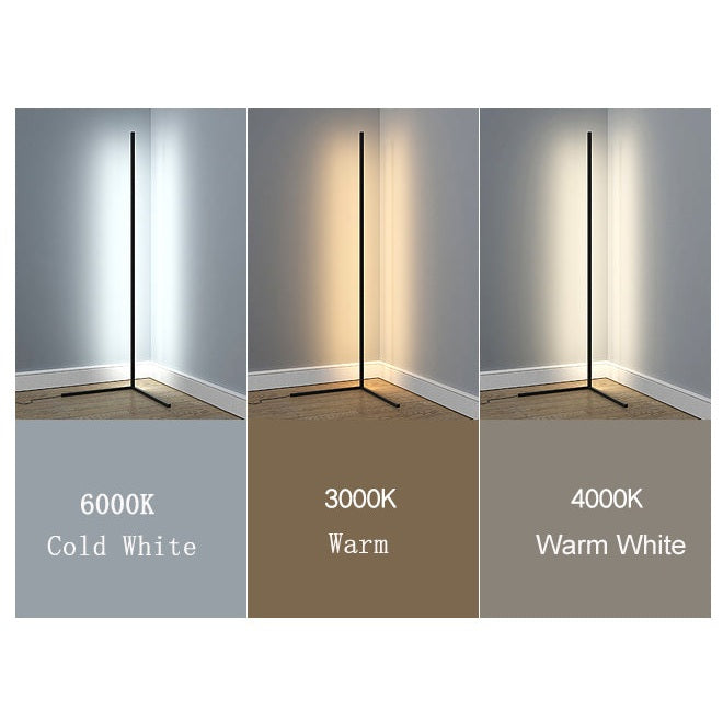 Slim Corner Floor Lamp LED Adjustable Modern Style