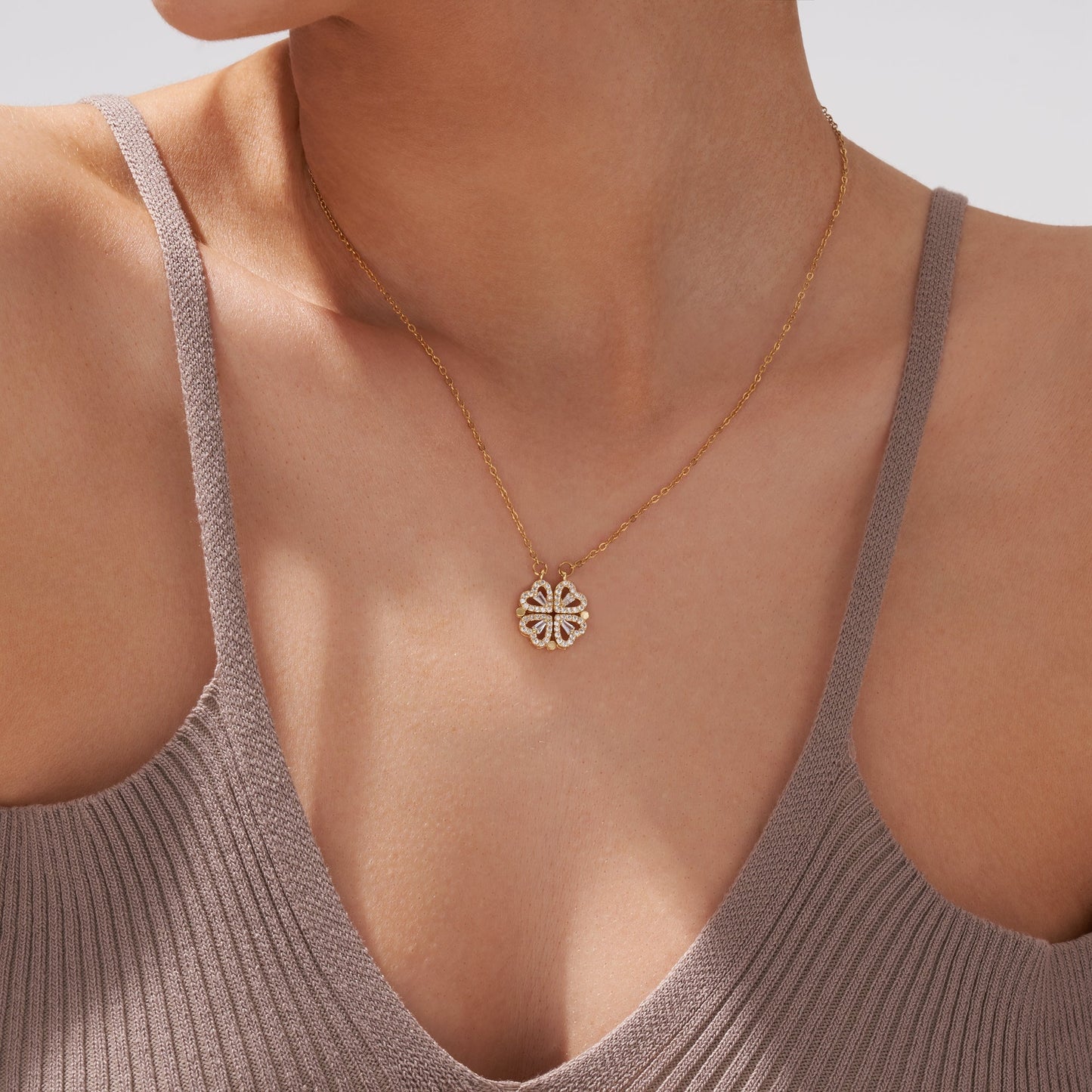 Beautiful Gold Heart Pendant Necklace
