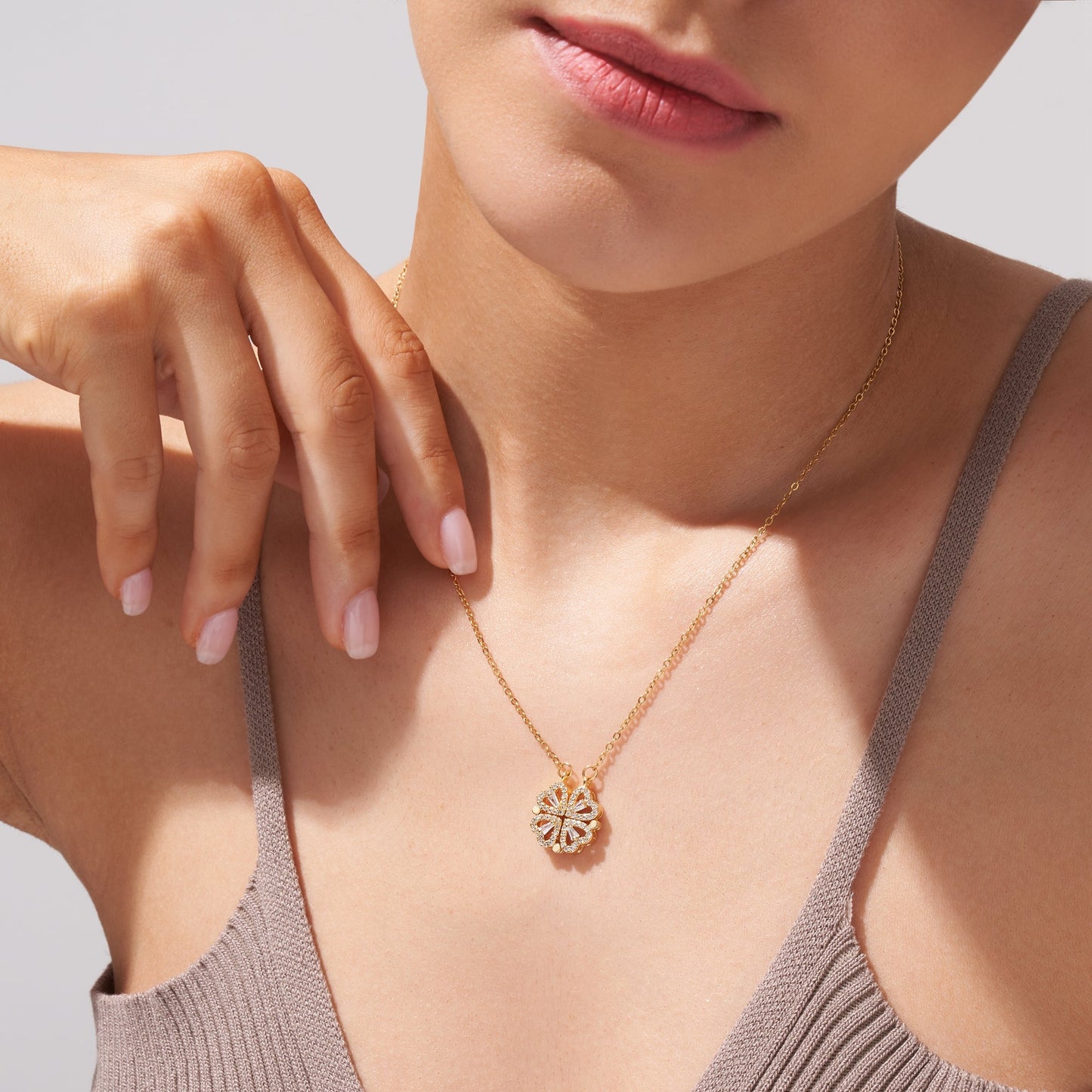 Beautiful Gold Heart Pendant Necklace