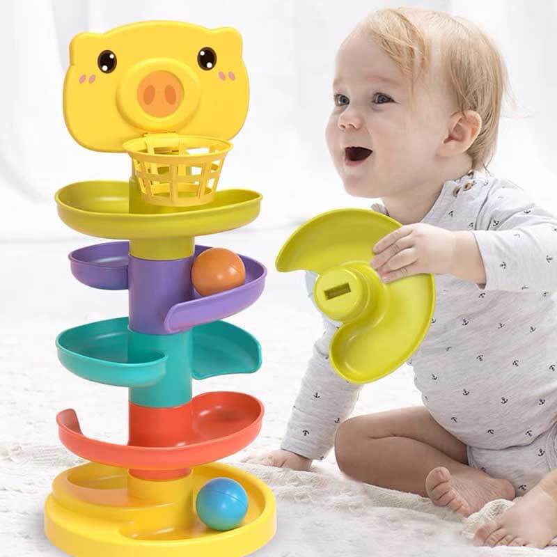 Colorful Spinning Ball Tower Toy