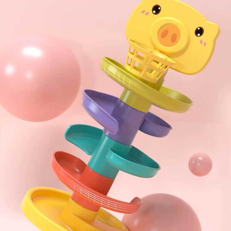 Colorful Spinning Ball Tower Toy