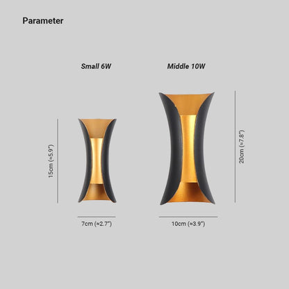 Stylish Metal Exterior Wall Light