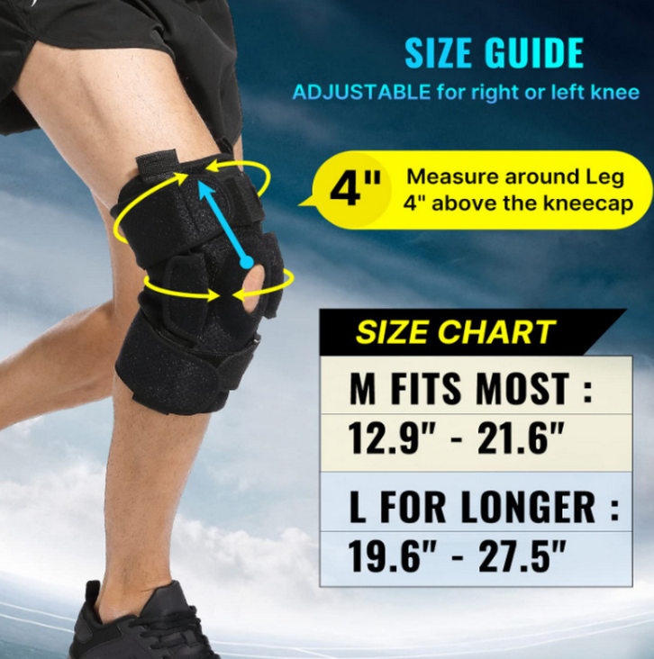 Supportive Hinged Knee Support For Injury Recovery