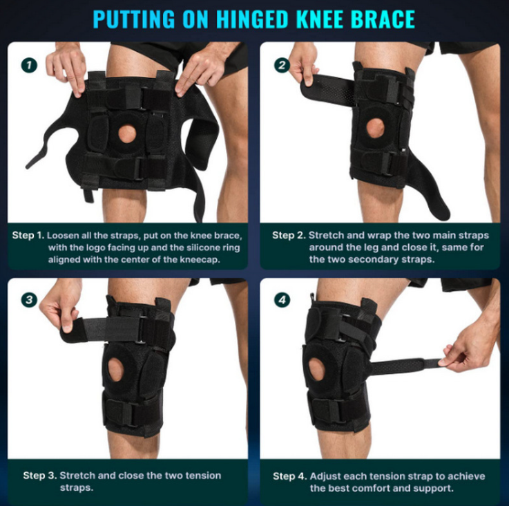 Supportive Hinged Knee Support For Injury Recovery