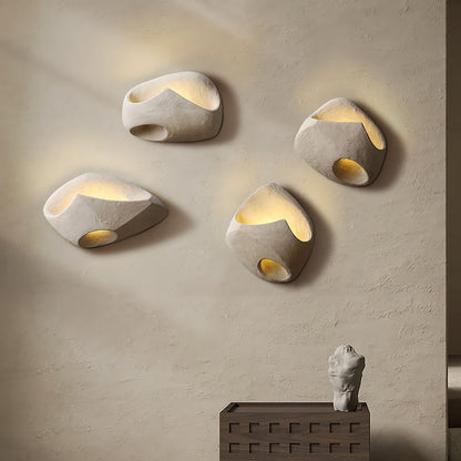Simple White Textured Wall Lamp