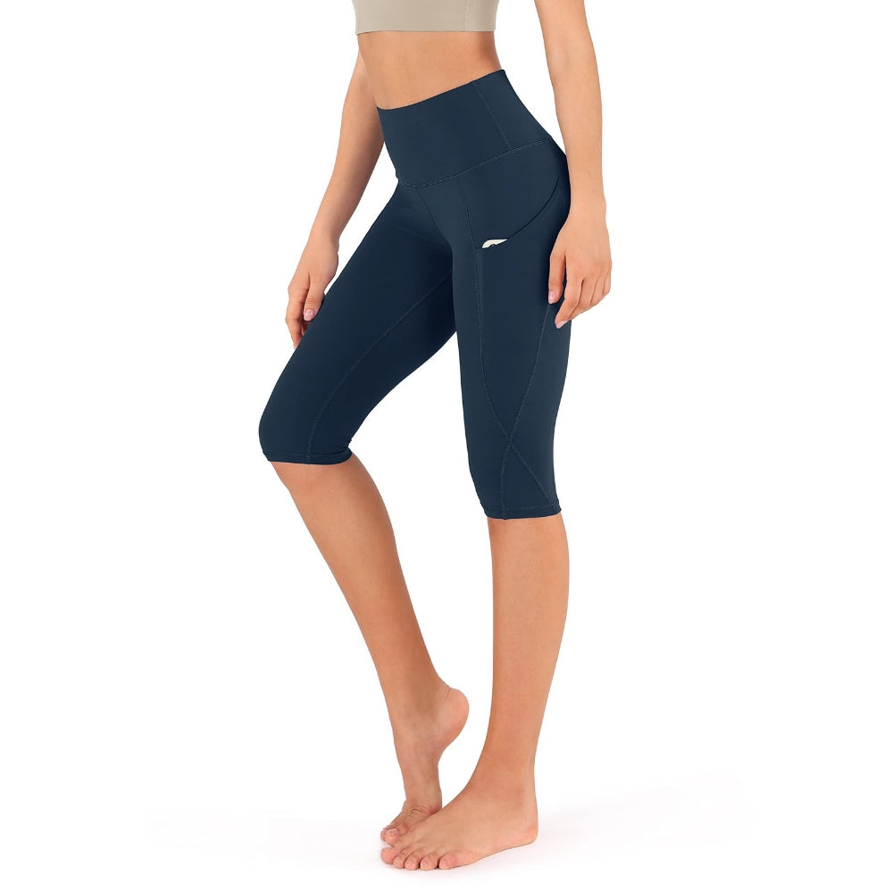 Women's Comfortable Capri Leggings with Pockets