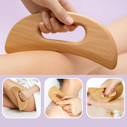 Soothing Full Body Massage Chair - Natural Wood Finish