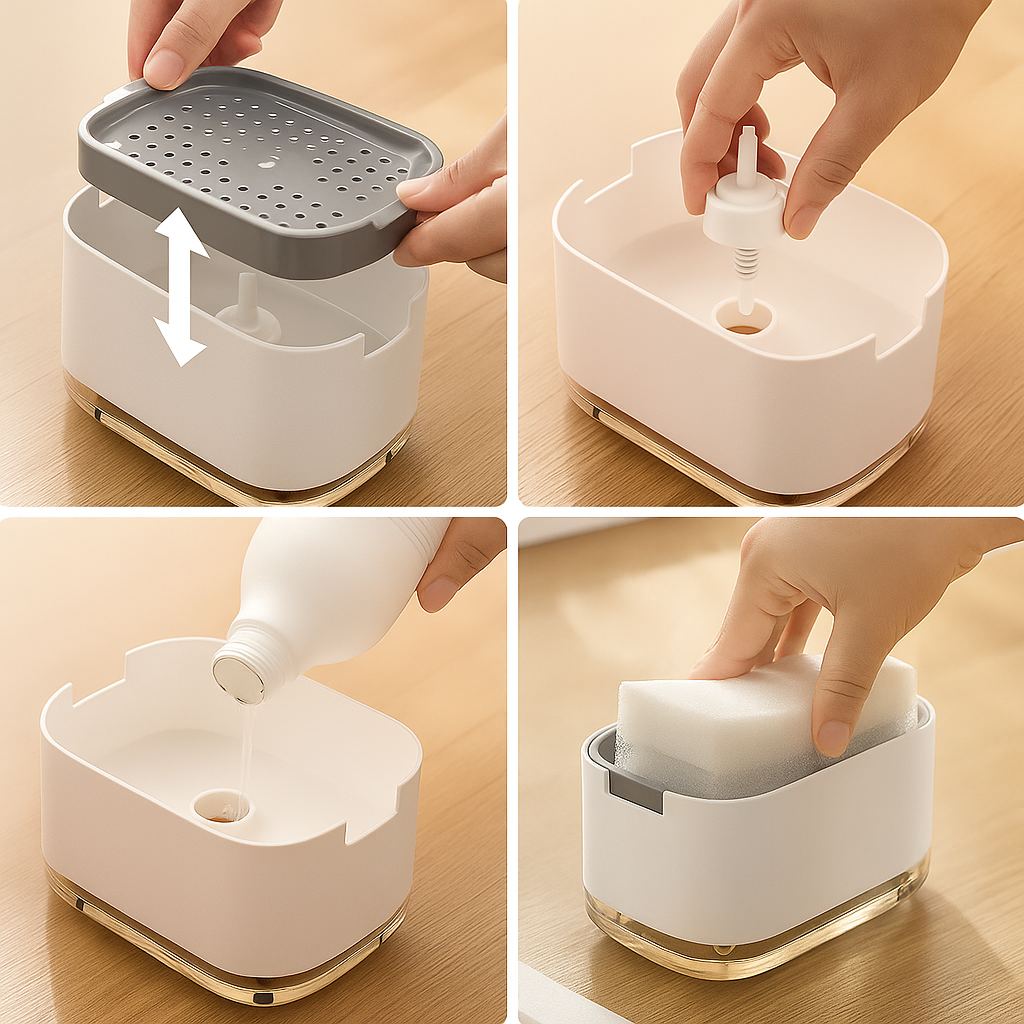 Space Saving Silicone Kitchen Sink Organizer Tray
