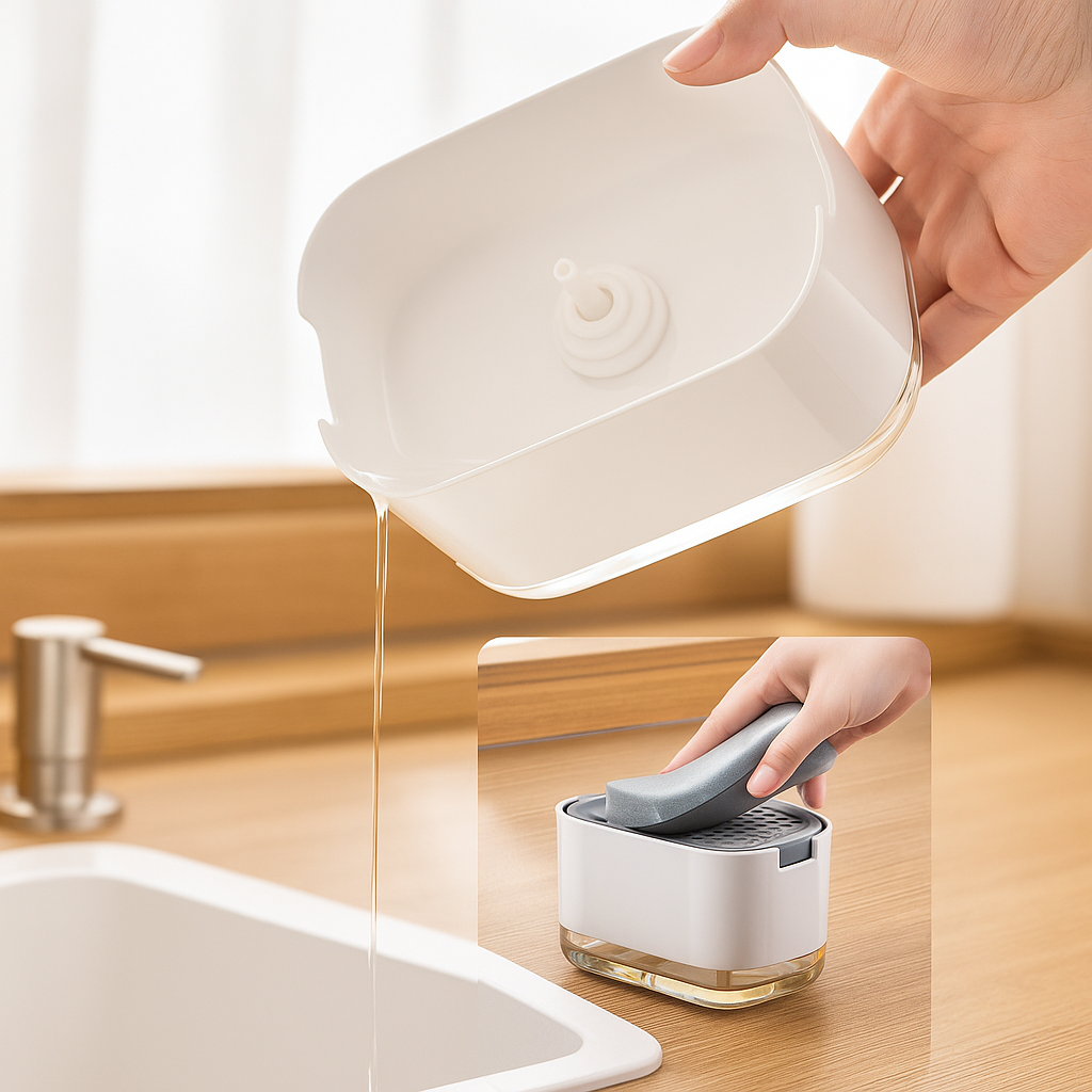 Space Saving Silicone Kitchen Sink Organizer Tray