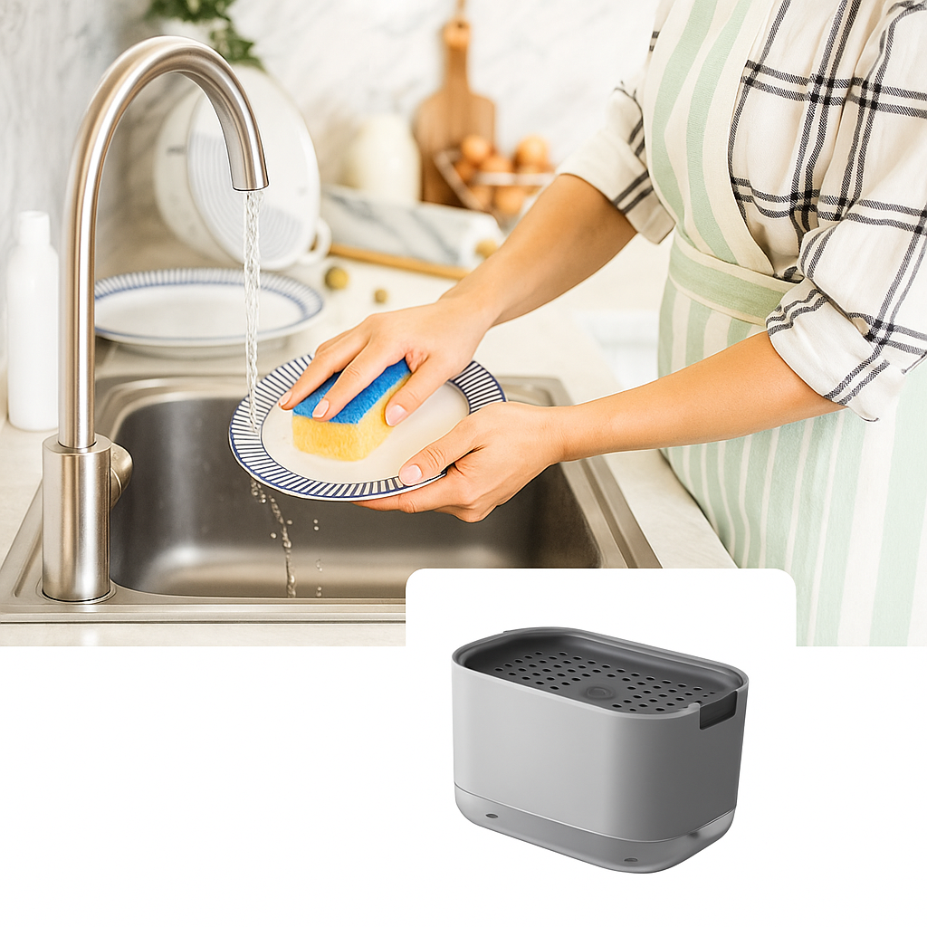 Space Saving Silicone Kitchen Sink Organizer Tray