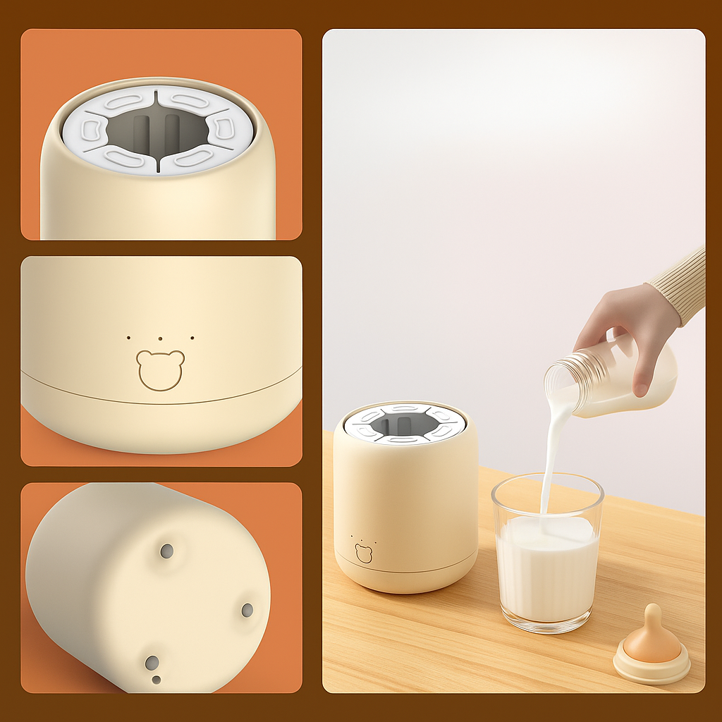 Easy Clean Baby Bottle Shaker - Quiet Electric Design