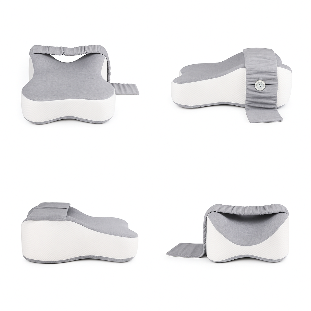 Contouring Memory Foam Pillow with Adjustable Strap