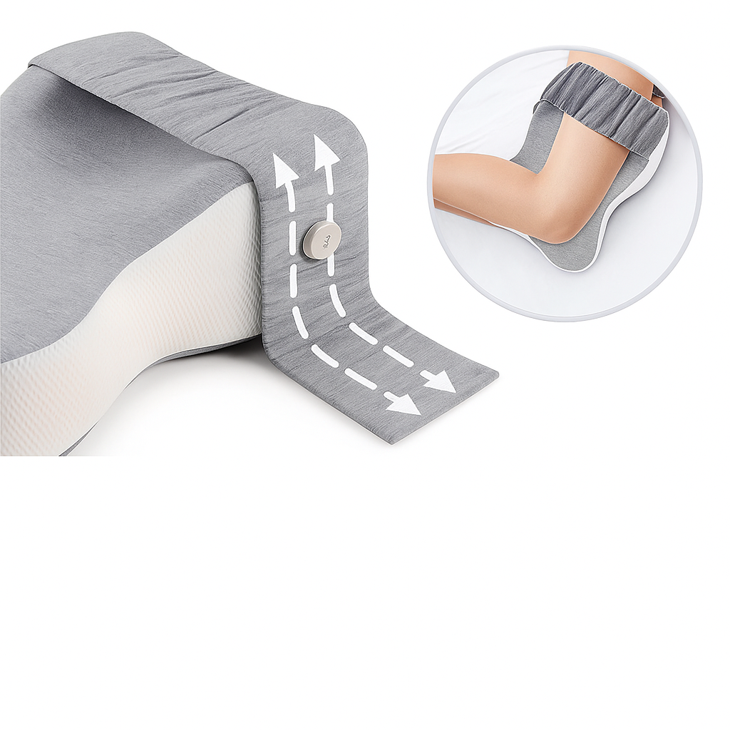 Contouring Memory Foam Pillow with Adjustable Strap