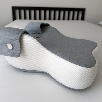 Contouring Memory Foam Pillow with Adjustable Strap