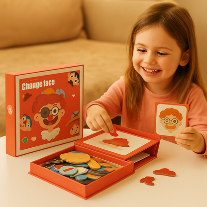 Fun Kids Leather Emotions Puzzle Toy