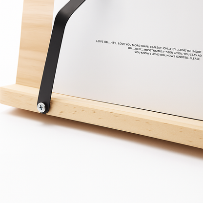 Compact Wooden Bookstand for Tablets and Cookbooks