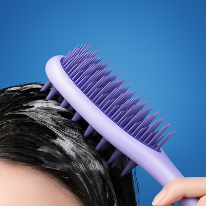 Gentle Hair Brush - Soft Scalp Massager for Oily Hair