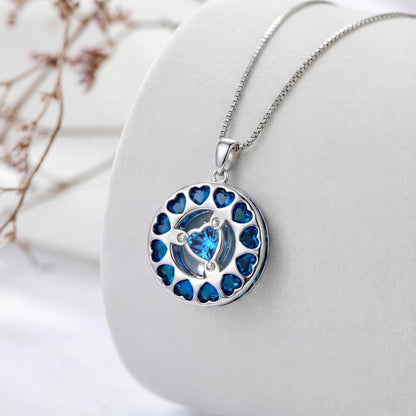Luxurious Gold Birthstone Moon Necklace