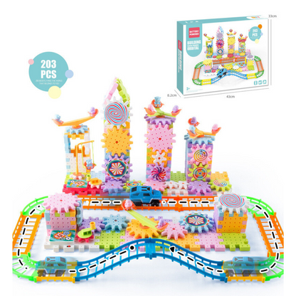 Colorful Spinning Wooden Building Blocks Set