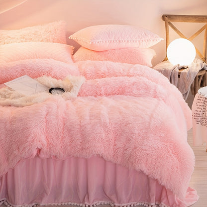 Soft Plush Duvet Cover Set for Cozy Bedding
