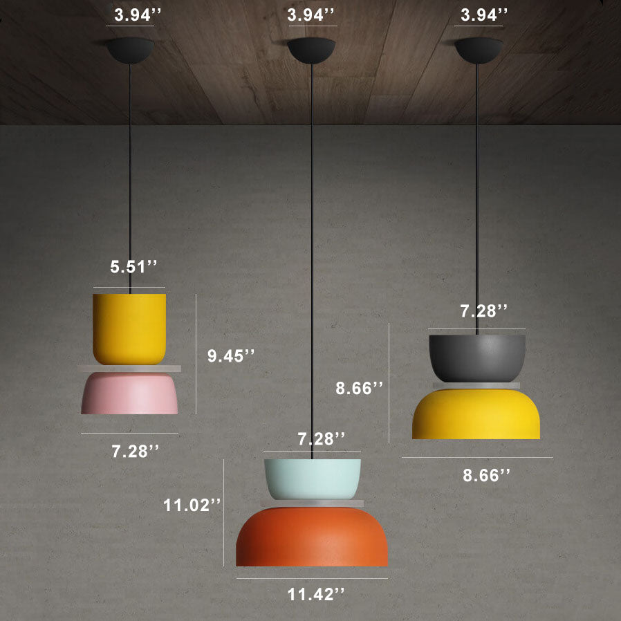 Modern Colorful Glass LED Pendant Light