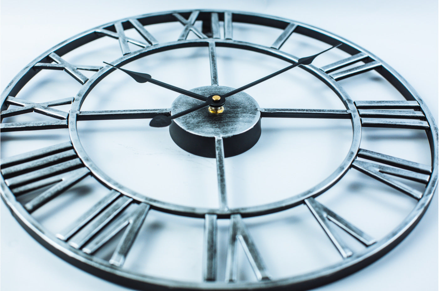Vintage Metal Big Wall Clock Classic Style