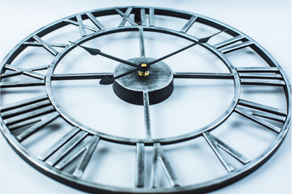 Vintage Metal Big Wall Clock Classic Style