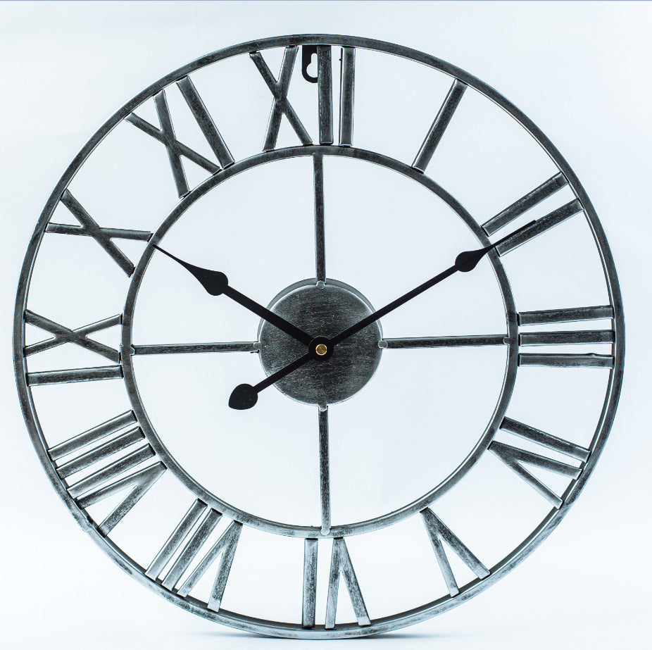 Vintage Metal Big Wall Clock Classic Style