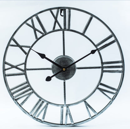 Vintage Metal Big Wall Clock Classic Style