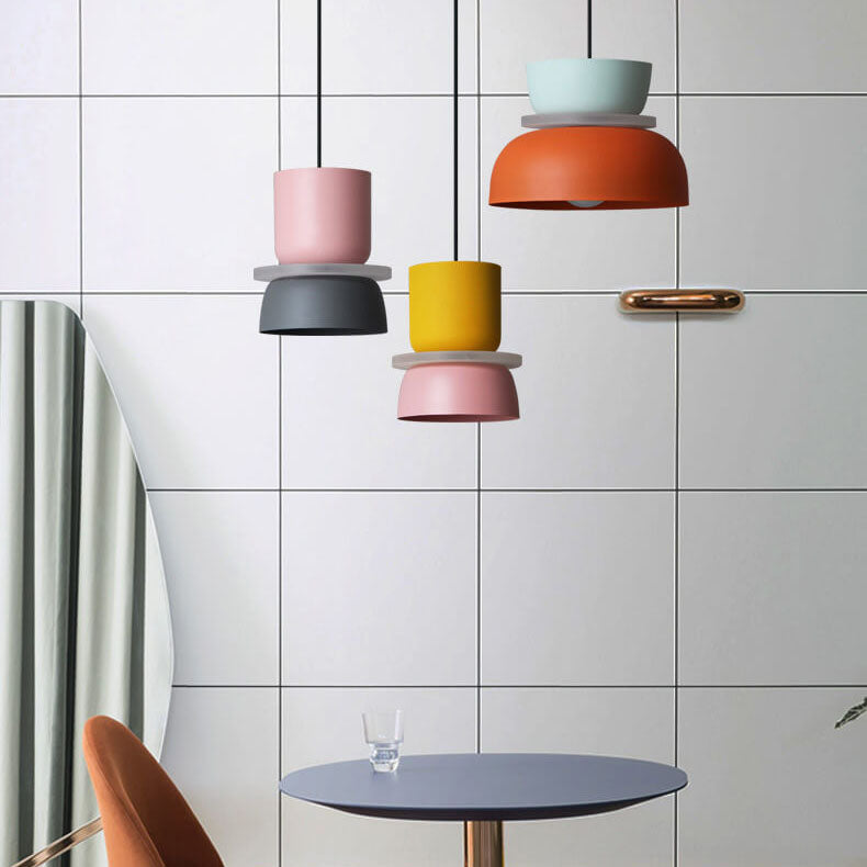 Modern Colorful Glass LED Pendant Light