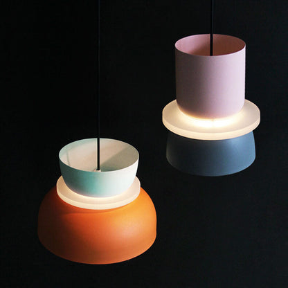 Modern Colorful Glass LED Pendant Light