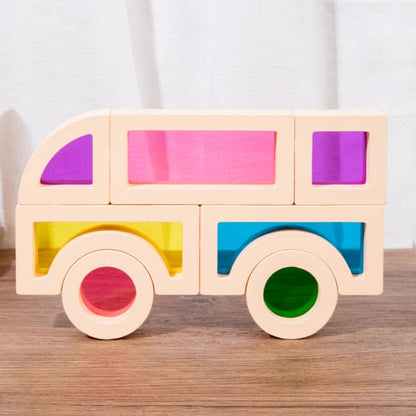 Vibrant Kids Wooden Building Blocks