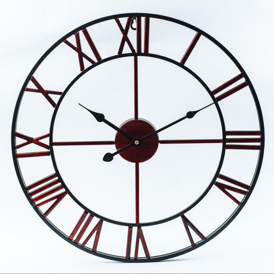 Vintage Metal Big Wall Clock Classic Style