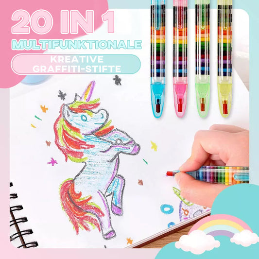 Colorful 20 Tip Art Marker Pens Set - Befez