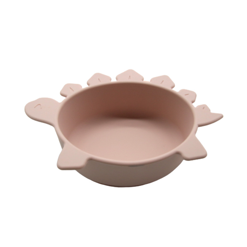Soft Silicone Baby Bowl - Fun Dinosaur Grip Bowl