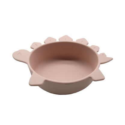 Soft Silicone Baby Bowl - Fun Dinosaur Grip Bowl