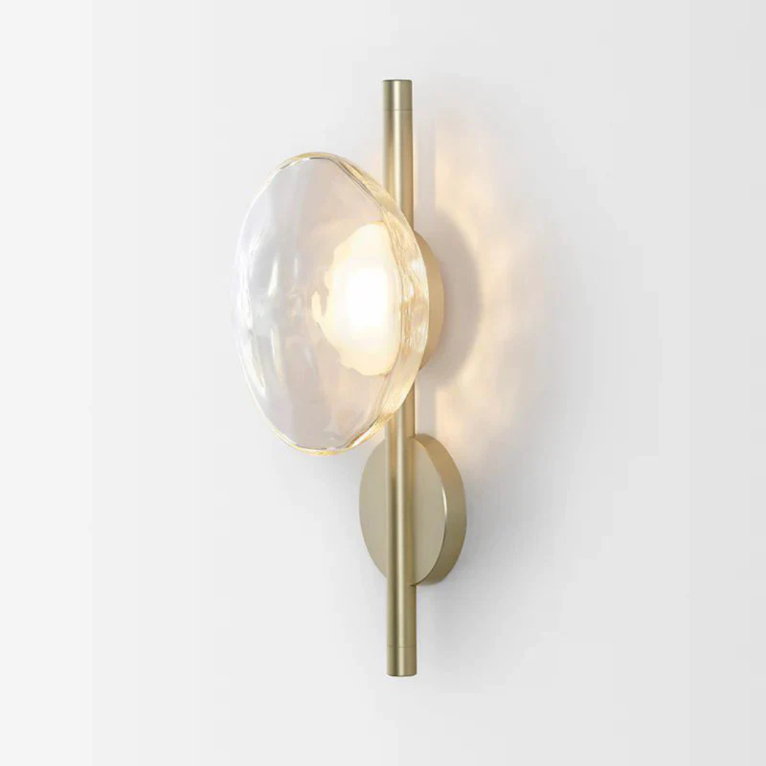 Sleek Glass Contemporary Wall Light