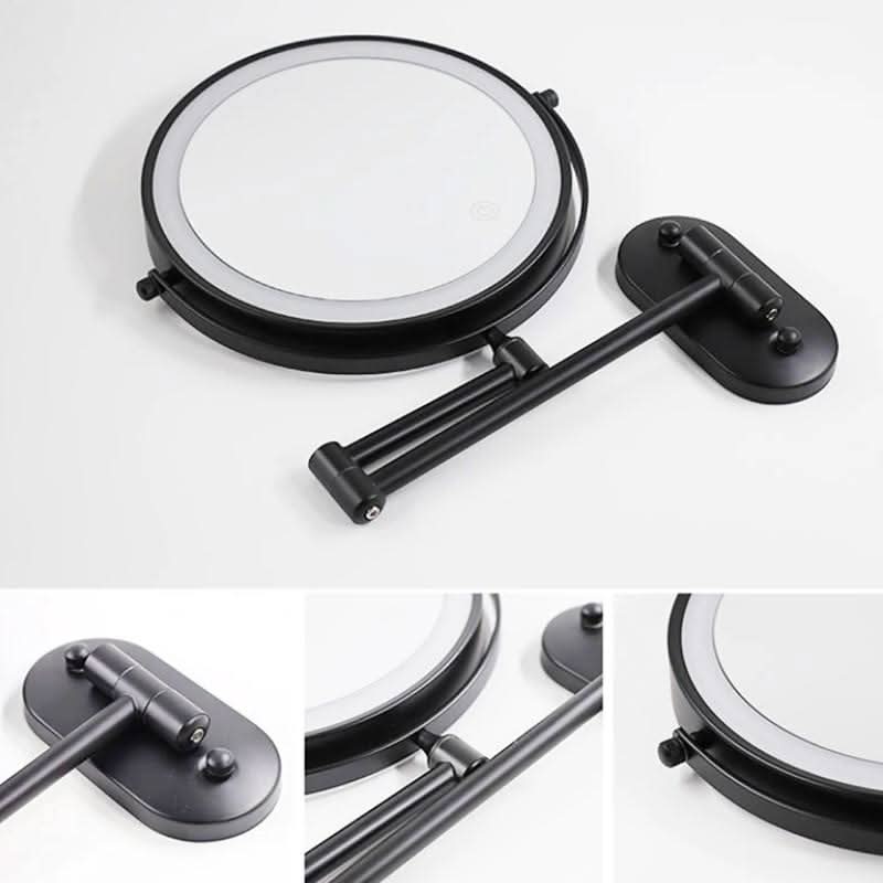 Compact LED Portable Makeup Mirror - 3 Color Lights