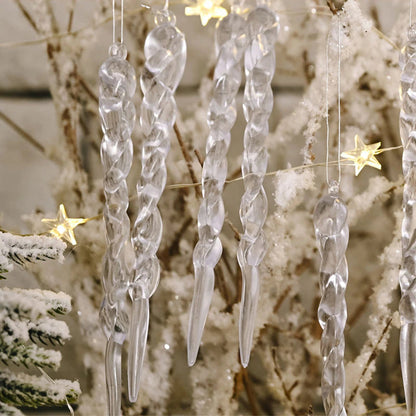 Befez | 12Pcs Snowy Hanging Christmas Icicle Decorations