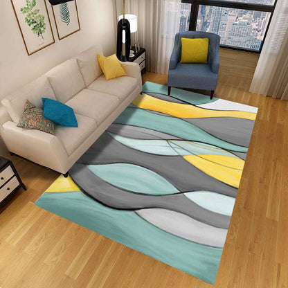 Stylish 3D Pattern Rug, Durable Polypropylene Floor Mat